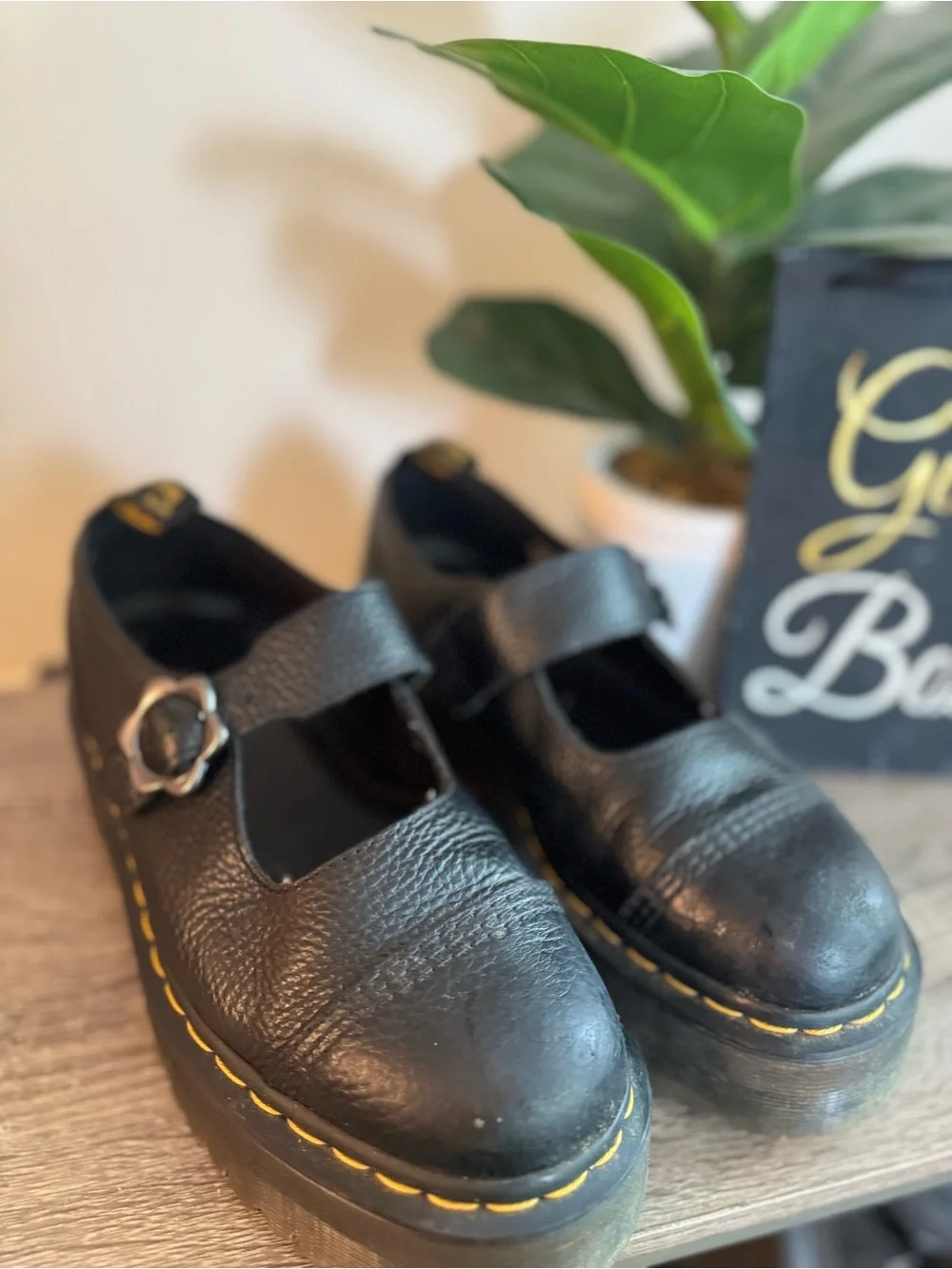 Dr. Martens Black Chunky Platform Mary Jane with Buckle
